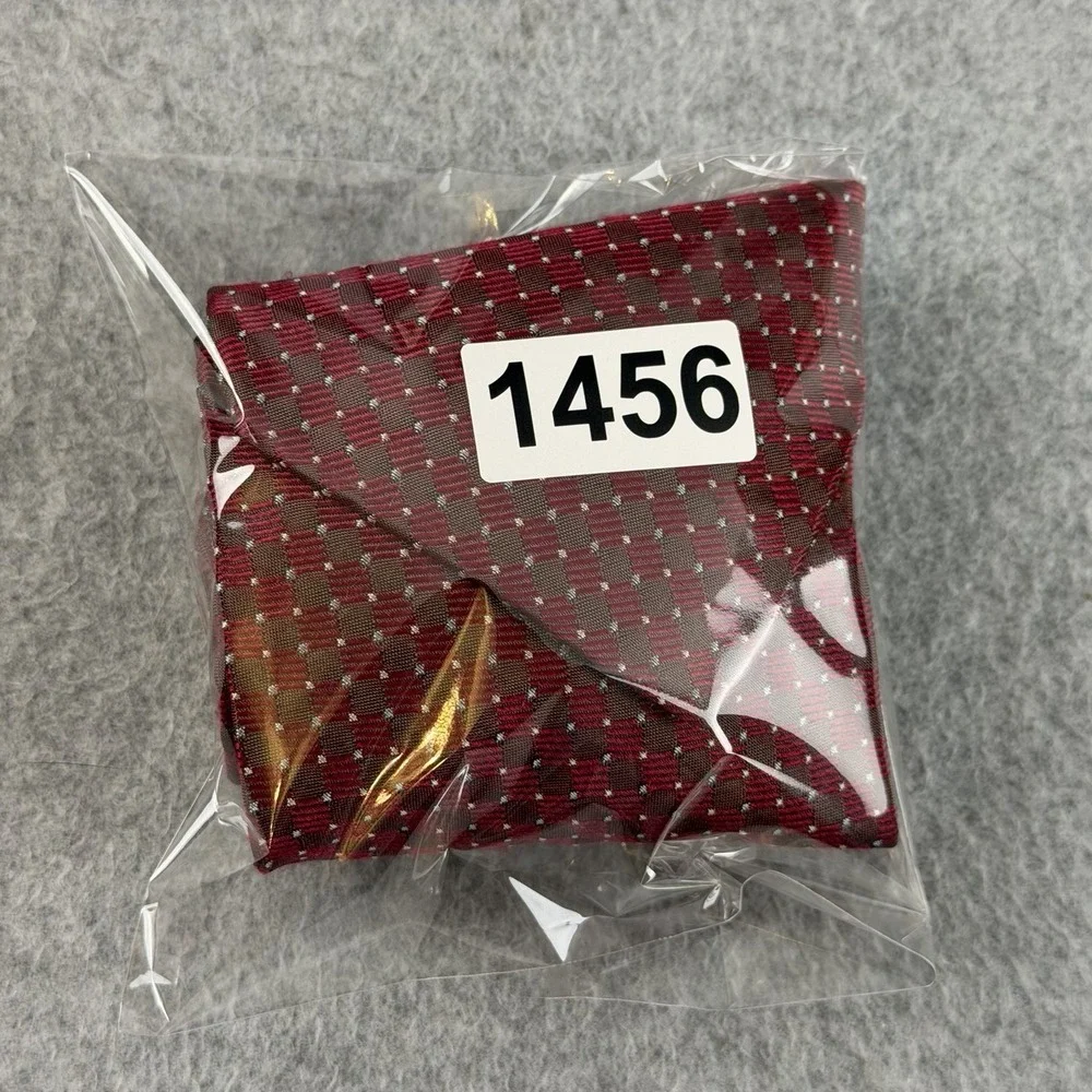 Jos. A. Bank Corporate Collection Silk Tie Red Brown Geometric USA  58X3.75